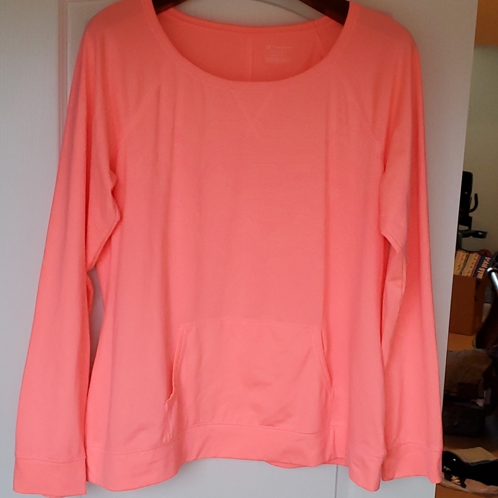 Hot pink mesh long sleeve shirt